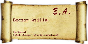 Boczor Atilla névjegykártya